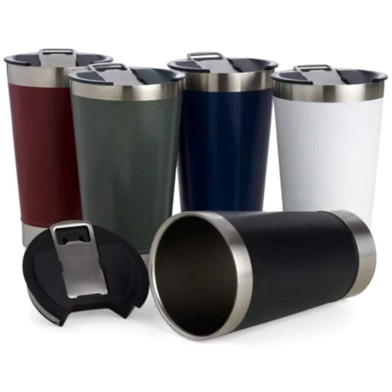 Copo Térmico 473ml com Tampa e Abridor – Bebidas Geladas ou Quentes